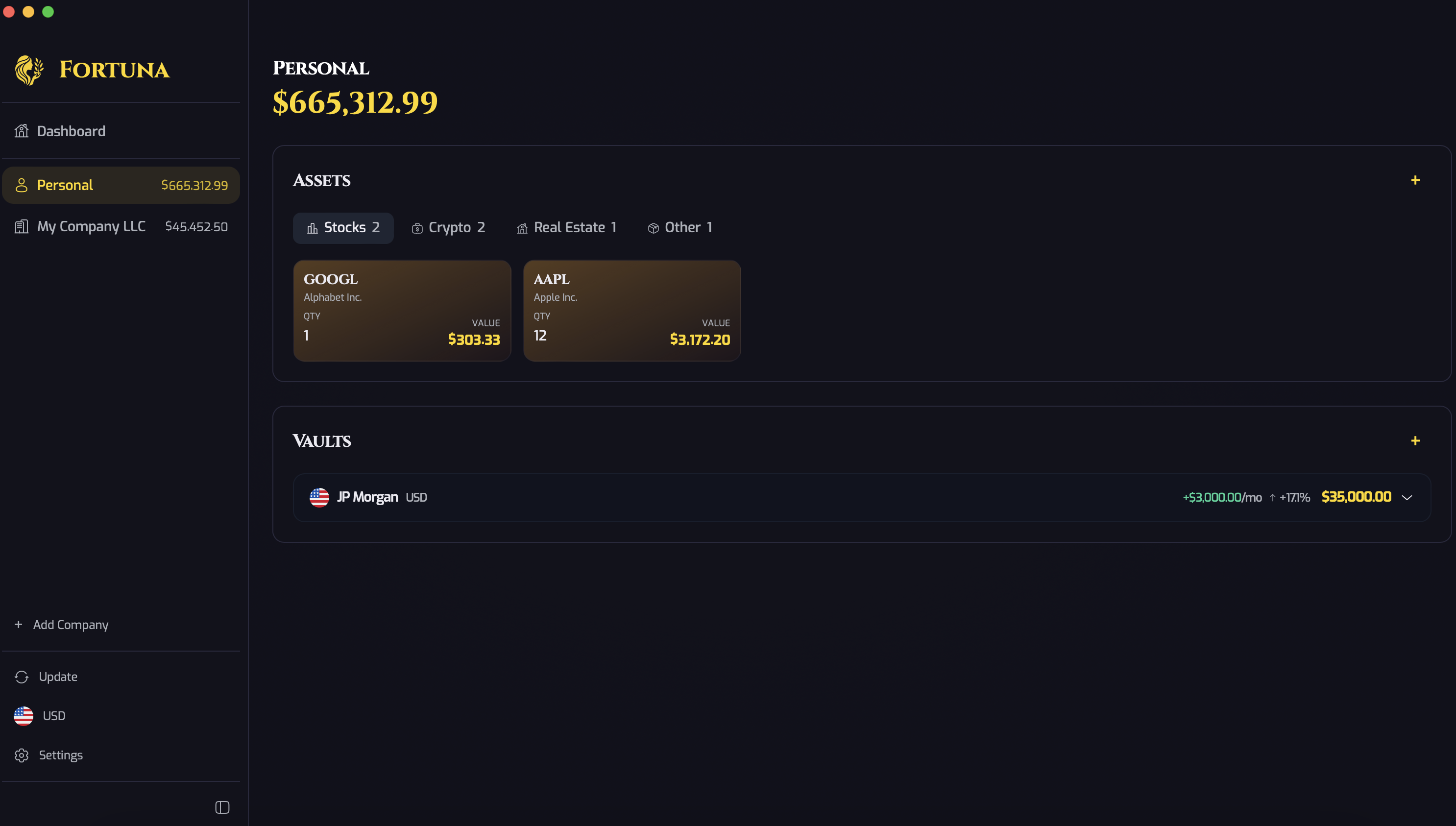 Isolate Your Companies interface